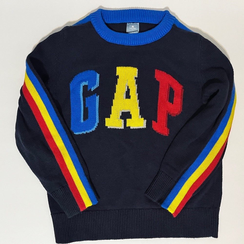 GAP Kids Dark Sweater with Bold Stripes
